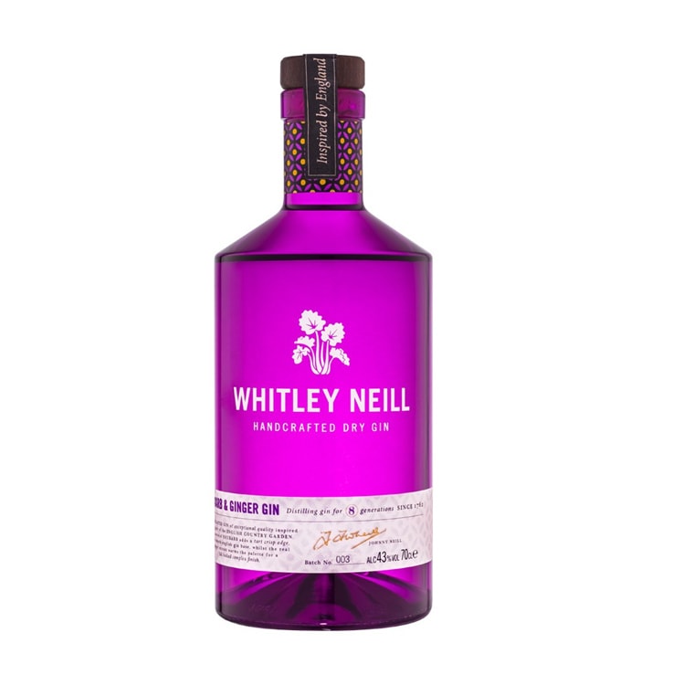 Whitley Neill Handcrafted Rhubarb & Ginger Gin 70cl