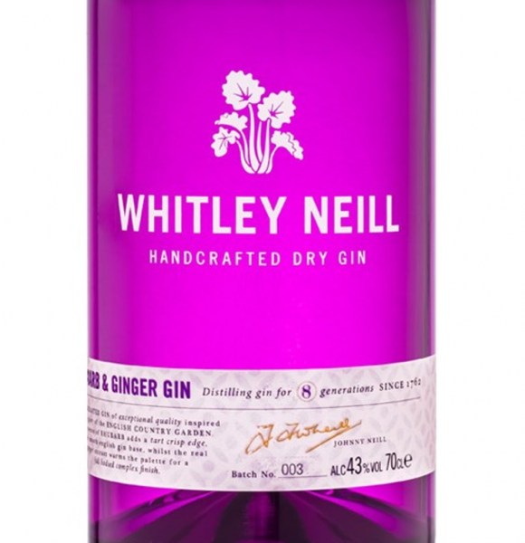 Whitley Neill Handcrafted Rhubarb & Ginger Gin 70cl