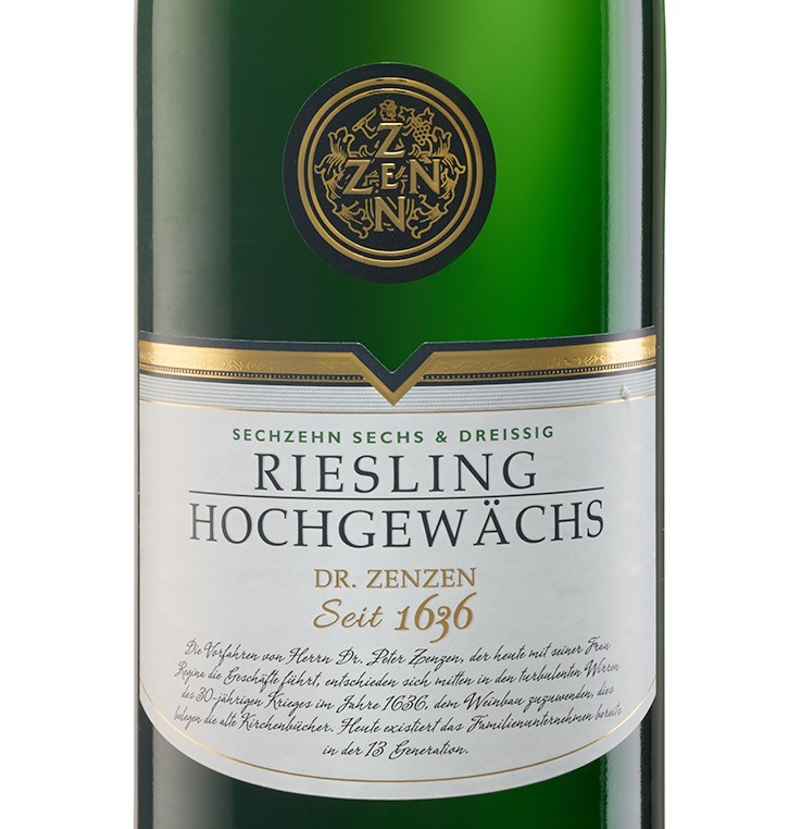 Dr Zenzen Seit 1636 Riesling Hochgewachs 2023 Germany AWARD WINNER